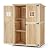 MCombo Large Wooden Outdoor Storage Shed with 2 Shelves, Oversize Garden Tool Shed with Lock, Outdoor Storage Cabinet with Floor for Patio and Yard (46.9" x 22.4" x 66") 1911 (Beige)