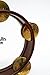 Professional Riq Riqq Clear Skin Hammered Brass Cymbals Internal Tuning DEL-303 Tambourine With case