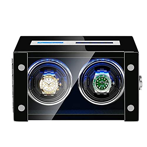 Watch Winder doble con motor silencioso y 15 modos de rotación para relojes automáticos