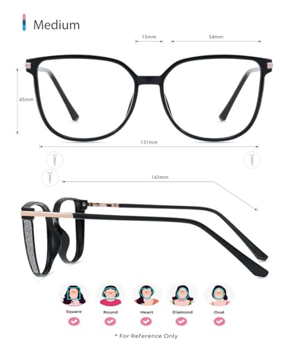 Image of Firmoo Blue Light Glasses for Women /Men, Computer Blue Light Blocking - Lightweight TR90 Square Frames