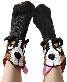 RTGSE Adult Kids Funny Cartoon Animal Socks Novelty Whimsical Eating Foot Socks Socks Knit Fuzzy Cute Animal Eating Foot Socks