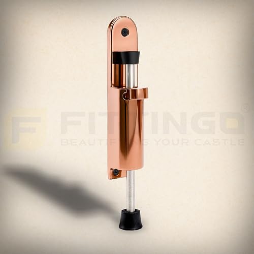 Image of Rose Gold Kick Down Door Stopper Zinc Alloy Pack of 2
