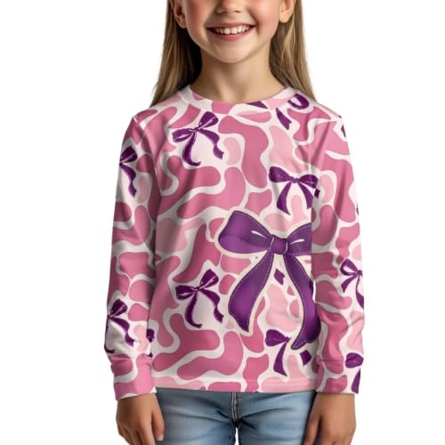 Image of WELLFLYHOM Long Sleeve T-Shirt for Boys Girls 3-16 Years Old Tee Tops Crewneck Pullover Shirts Fall Outfits