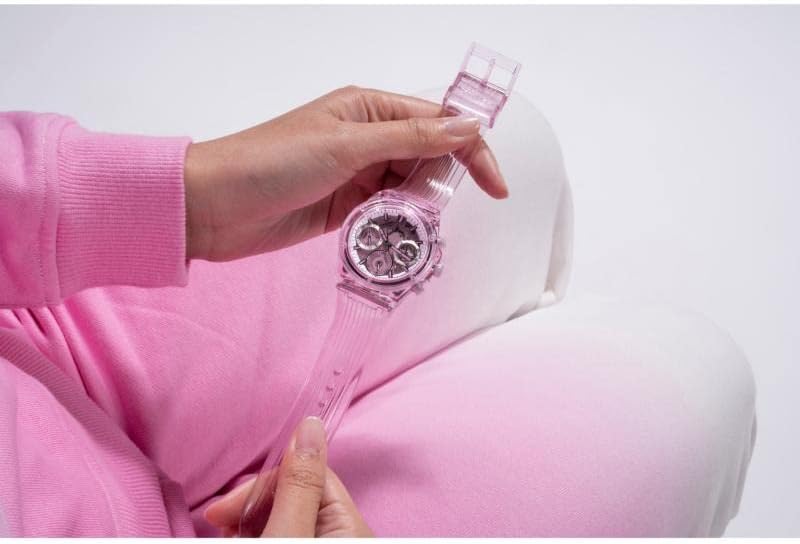 Guess Ladies 39mm Watch - Pink Strap, dial and case - Image 4