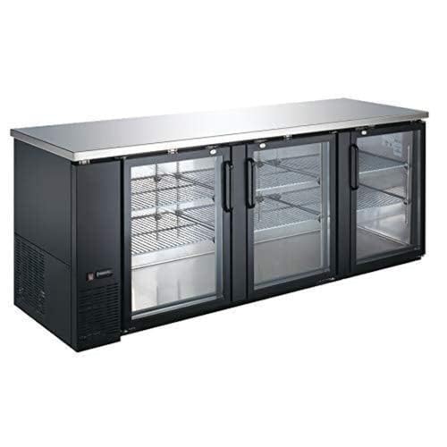 Adcraft USBB-9028G U-Star 32-Cubic Feet Back Bar Bottle Cooler with Glass Doors, 115v, NSF