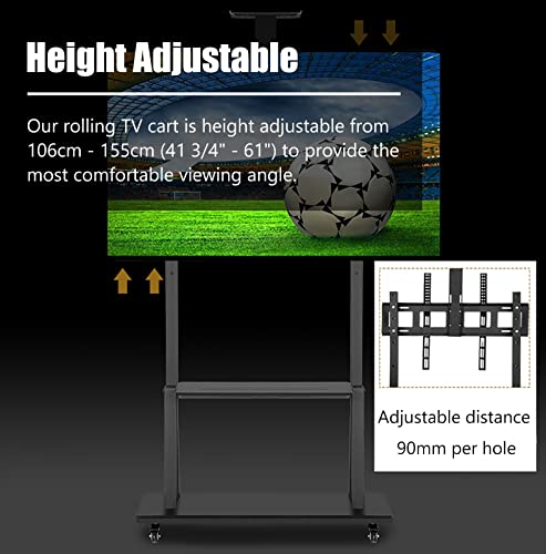 Soporte Móvil para TV de 32 a 75 Pulgadas Ajustable en Altura miniatura 4