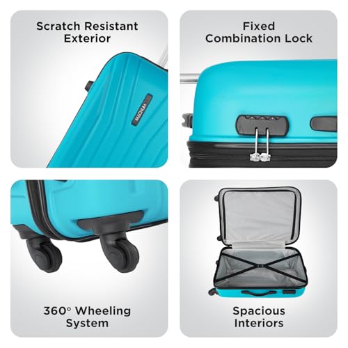 Image of Safari Magnum Jumbo 69Cm Medium Checkin Trolley Bag Hard Case Polycarbonate 4 Wheels 360 Degree Wheeling Luggage, Travel Bag, Suitcase for Travel, Trolley Bags for Travel, Cyan