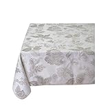 Toselli - Tovaglia in voile organza volupé, 140 x 250 cm, colore: Bianco