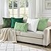 decorUhome Cozy Textured Throw Pillow Covers 18x18 Inch Set of 2, Soft Plush Faux Wool Green Accent Couch Pillow Covers for Modern Farmhouse Sofa Bed Living Room