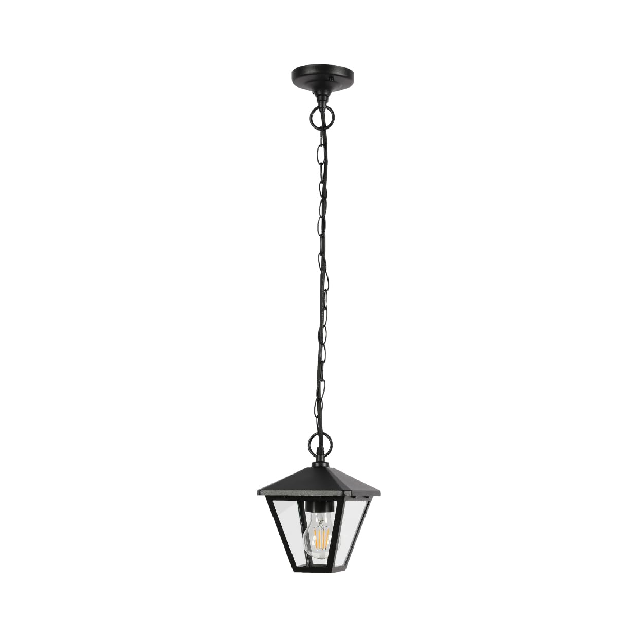 Tekled Black Myhome Paravento Outdoor Pendant Lamp | E27 Compatible Lantern Light | Weatherproof Assurance Ip44 | For Entryways Balconies Lofts Patios Porches | (Bulb Not Included)