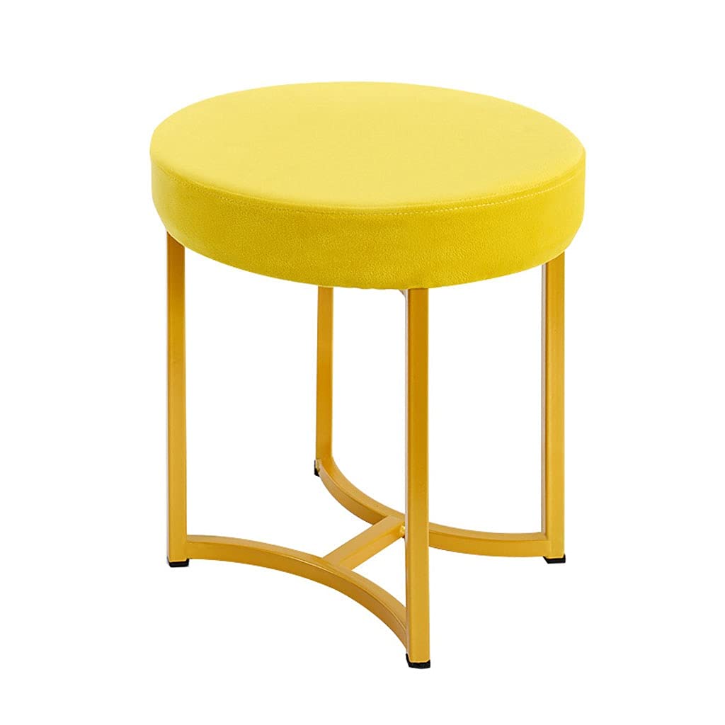 JMTLLSFD Footstool, High-density Sponge-filled Sofa Stool, Wrought Iron Dressing Stool For Bedroom, Living Room, Dining Room, Bedroom Entrance (Color : C)