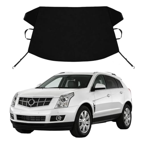 Image of SRX Custom Windshield Cover for Ice and Snow Ca-di-llac SRX Heavy Duty 600D Oxford Fabric Windshield Protector Fit Waterproof Frost Snow Cover Winter Car Accessories