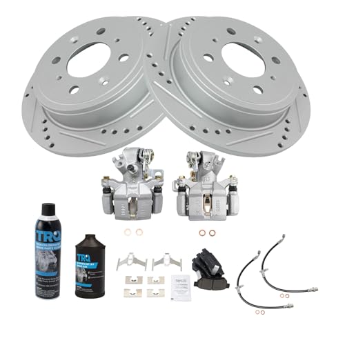 Image of TRQ Brake Pad & Rotor Kit Performance Ceramic Compatible with 1992-1994 Honda Civic
