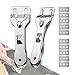 CYH 2Pcs Rascador de acero inoxidable, Rasqueta de Vidrios con 10 cuchillas de repuesto, para Vidrio, Vitrocerámica, Pegatinas, Horno, Quitar Engomadas, Pegamento de Coches