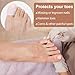 Alpinleux 10 Pack Gel Toe Protectors, Soft Elastic Toe Covers for Big Toe, Toenail Cushions Toe Cap Sleeves for Ingrown Toenails, Missing Toenails, Blisters, Corns, Calluses, Hammer Toes (White)
