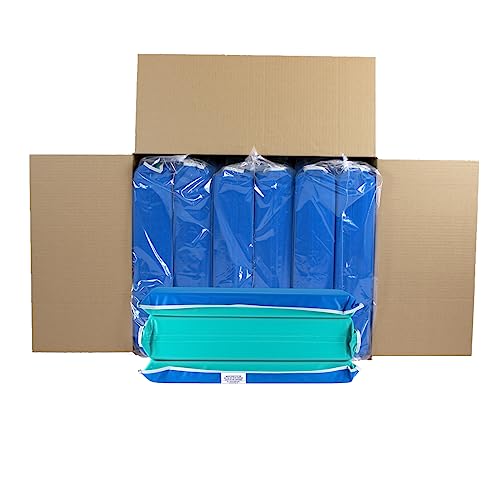 CASE Pack of 6 KinderMat Jr. Daydreamer, 2 inches Thick, 4-Section Rest Mat, 44\" x 19\" x 2\", Blue/Teal, 100% Made in USA (CASE of 6: 500225 2\" Jr. Daydreamer with Binding)