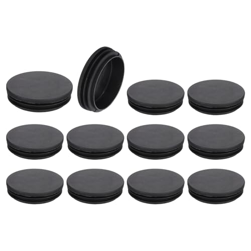 uxcell Round Plastic Plug,74mm(2.91") OD Furniture Leg Pipe Insert 12Pcs