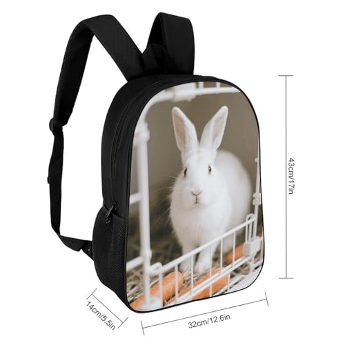 Rabbit in The Cage Backpack - Durable 600D Polyester, 17 Inch Backpack with Ergonomic Adjustable Straps, Lightweight Travel Bag for Men & Women2