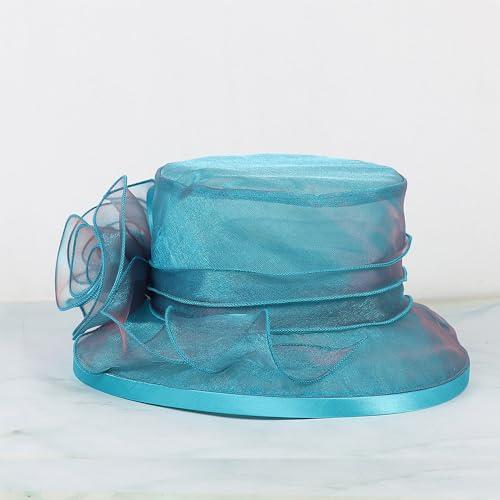 Sombrero de ala ancha de organza Kentucky miniatura 7