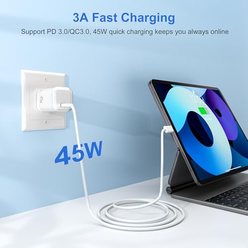 YISH 45W USB C Charger Block with 3.3FT USBC Charging Cable White - image 3