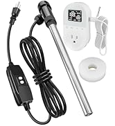 1300W Titanium Immersion Water Heater with Smart Digital Thermostat, Fully Submersible Electric H...