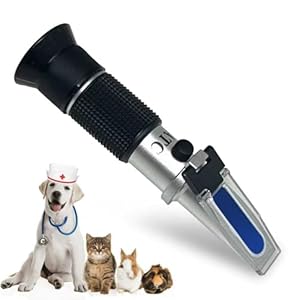Professional 3-in-1 Veterinary Refractometer with ATC – Urine Specific Gravity & Serum Protein Tester for Dogs & Cats – Practical Gift for Vet Students & Pet Owners