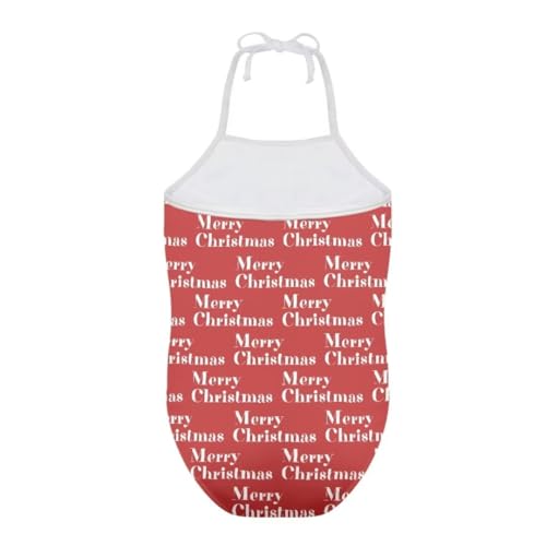 Image of Christmas Kids One-Piece Halter Swimsuits Beach Swimwear Bathing Suit for 3-10 Years Girls