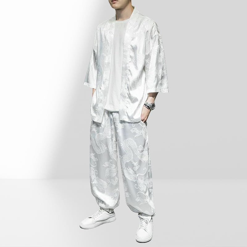 Ensemble de loisirs d'été style chinois lin léger premium