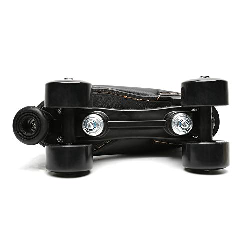 Image of Adult Roller Skates High Top Indoor Outdoor Quad Skates Black 12 M US Women
