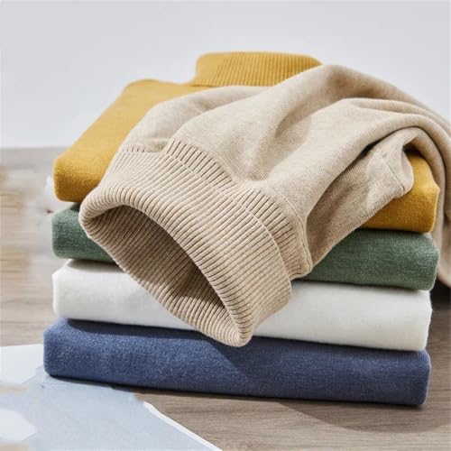 Men's Autumn Winter Turtleneck Sweater Knitting Pullovers Warm Slim Fit Casual Sweater 5