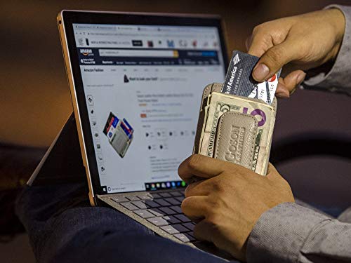 Image of Goson Leather Money Clip Wallet for Men, Front Pocket Wallet, Credit Card Holder, Slim Minimalist Wallet
