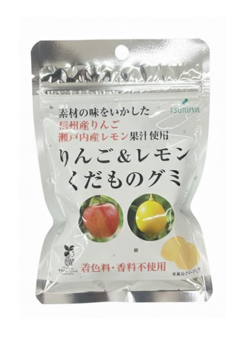 Amazon | ツルヤオリジナル りんご＆レモン くだものグミ 50g×12袋
