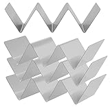 Iconikal Stainless Steel 2 or 3 Tacos Holder Stand Serving Tray Plate, 4-Pack