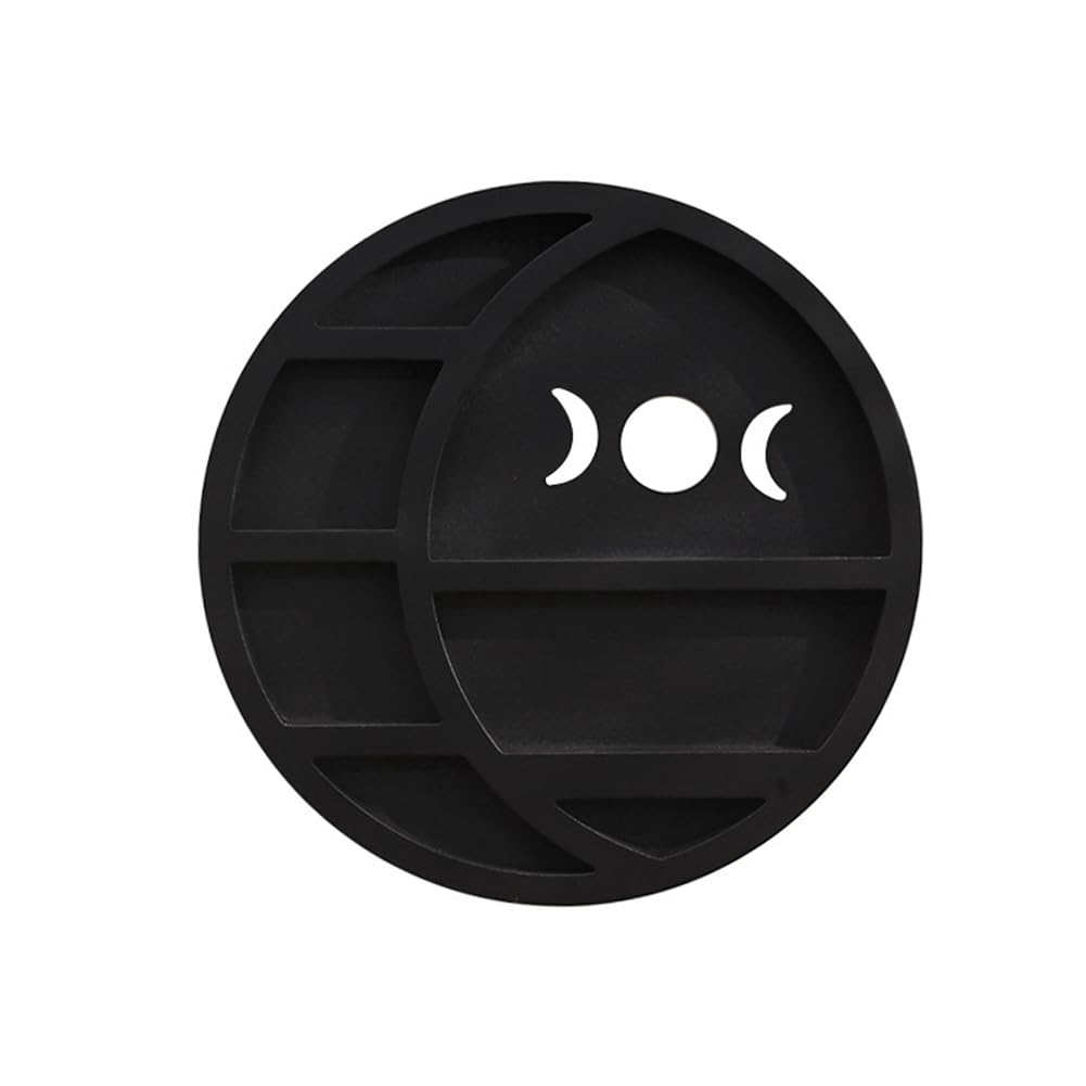 CTRLZS Crescent-Moon Shelf for Crystals Crystal Shelf Display for Wall, Moon Wall Decor Moon Phase Wall Decor for Bedroom Easy to Use