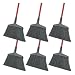 Libman Commercial 997 Wide Commercial Angle Broom, 55" Length, 15" Width, Black/Red (Pack of 6)