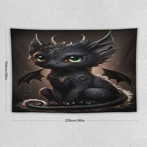 Tentre en polyester ptérosaure PAZZK grand format 150×230cm infroissable - 2