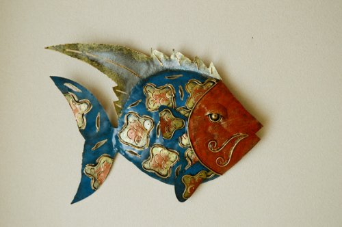 Amazon.co.jp: アジアン雑貨 バリ雑貨 ♪バリ島のアイアンお魚オブジェ