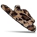 Jessica Simpson Girls Plush Faux Fur Slip on House Slippers With Memory Foam