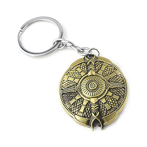 Preisvergleich Produktbild Hzzzzz God of War Kratos Shield Keychain Game Weapon Model Metal Keyring