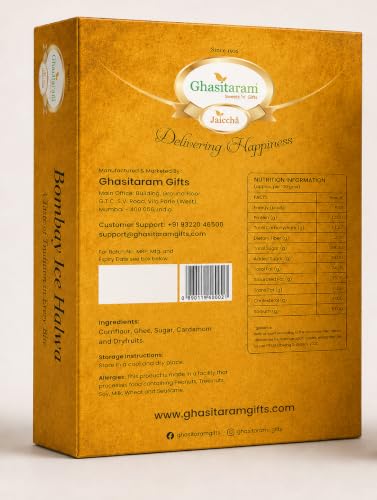 Image of Ghasitaram Gifts ICE(Bombay) HALWA (200 GMS)|Sweet Gift Pack|Diwali Sweet|Indian Mithai|Diwali Sweets Gift Box|