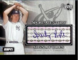 2005 Upper Deck ESPN Sparky Lyle Sports Century SignaturesYork Yankees Baseball Card Case