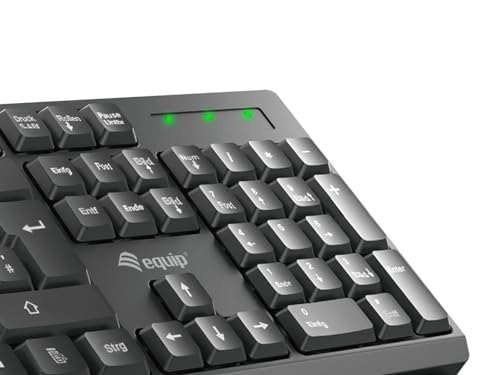Teclado inalámbrico con ratón negro y teclado numérico alemán para optimizar tu espacio 5