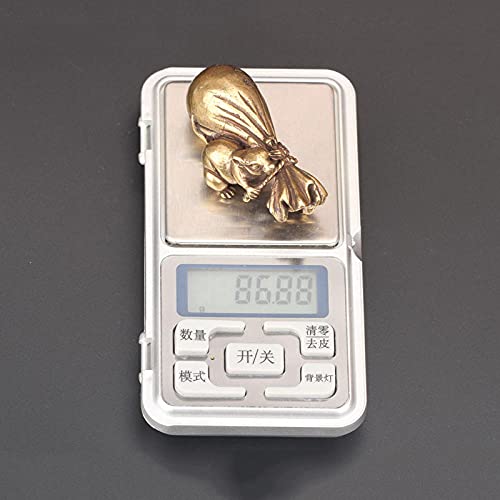 Dxkhdyz Sculptures Antique Fat Cat Little Mouse Carrying Large Money Bag Sculpture New Lucky Mouse Copper Feng Shui Decoration Figure Paperweight Office Desktop Decoration #TOP4