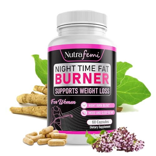 Fat Burner for Women | Weight Loss - Night Time Fat Burner with Carb Blocker & Appetite Suppressant | Less Craving | Belly Fat Burner & Thermogenic Metabolism Booster Made in USA | Third Party Tested