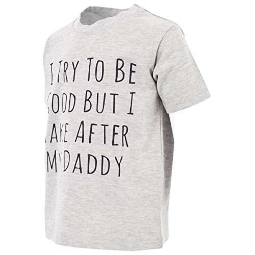 Unique Baby Boys Fathers Day Funny Kids T Shirt Take After Dad (3t) Grey3