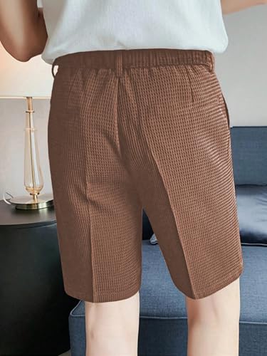 Image of GRECIILOOKS Casual Men Shorts | Rich Regular Fit Solid Short with Side Pockets | Relaxed Fit Half Pants | Mid Rise Waist (Available in Plus Size)