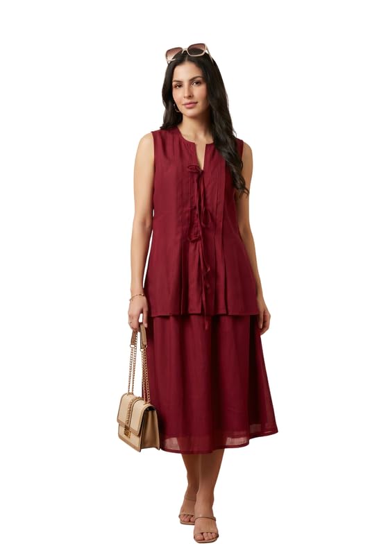 jisora Women's Red Solid Russian Silk Co-ord Set-picture-45