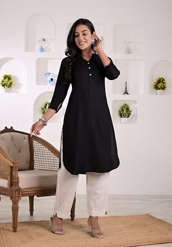 Image of Armiya Rayon Solid Straight Kurta /Kurti for Women & Girls