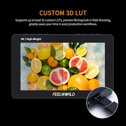 Image of FEELWORLD F5 Prox 5.5 Inch 1600nit High Bright DSLR Camera Field Monitor Touchscreen Waveform 3D LUT F970 External Kit Install for Power Wireless Transmission 1920x1080 4K HDMI in Out Type-c Input