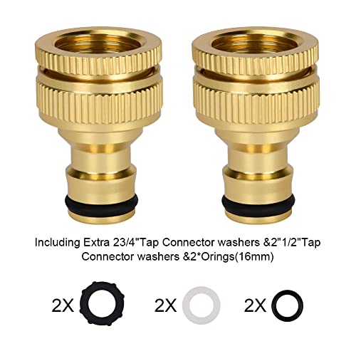 flintronic 2 Pack Threaded Tap Connector Garden Hose Tap Connector - Image 3